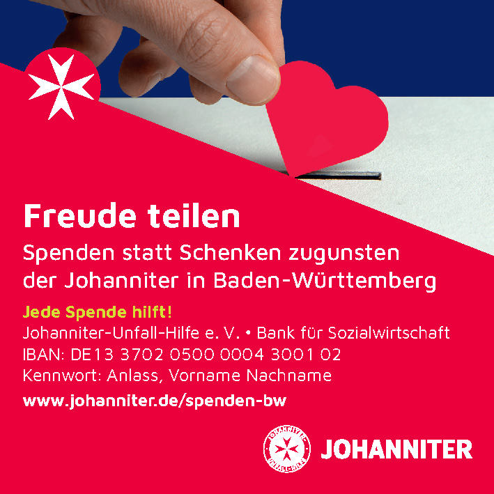 Voransicht der Freianzeige zum Thema Geschenkspende