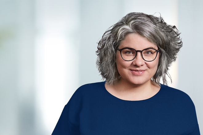 Porträt von Eva Jacobs, Teamleitung Marketing.