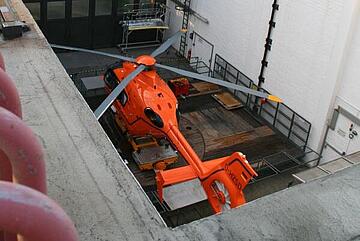 Landedeck des Rettungshubschraubers Christoph 4