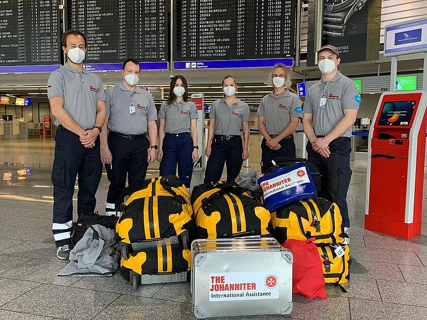 Unser Johanniter-Team für Papua-Neuguinea vor der Abreise 